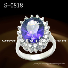 Anillo de diamante de plata de ley 925 de joyería de moda